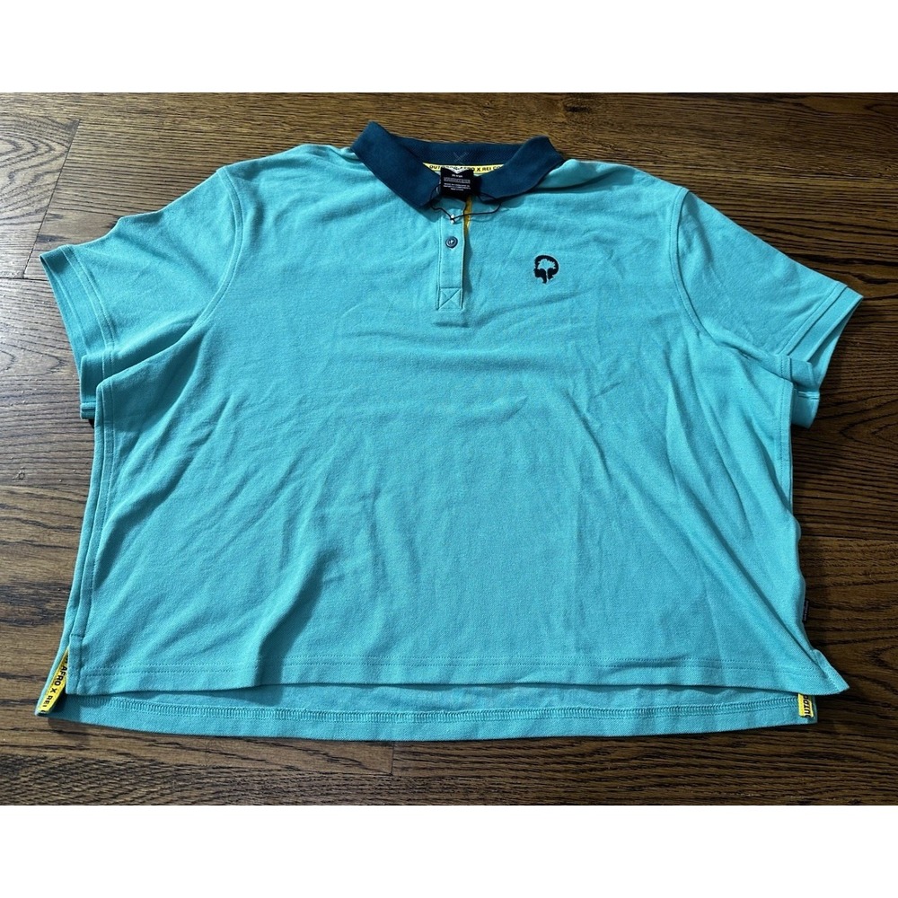 Outdoor Afro + REI Co-op Polo Shirt Womens XL Cropped Green Short Sleeve Hiking